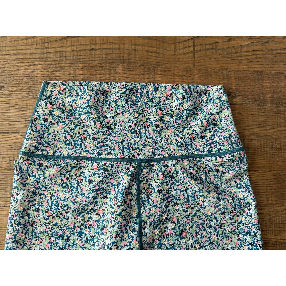 Sage Collective Floral Activewear Set Bra and Biker Shorts Blue Pink Size Medium - Picture 7 of 10
